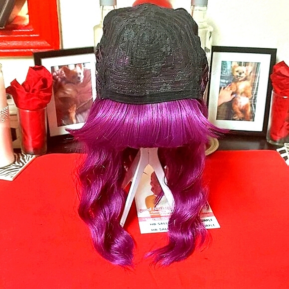 Good Hair Day: Ocean Wave Bob Wig with Bangs (Color Available: OM/M. Purple) - Picture 2 of 12
